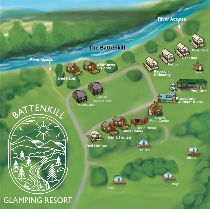 battenkill glamping resort map